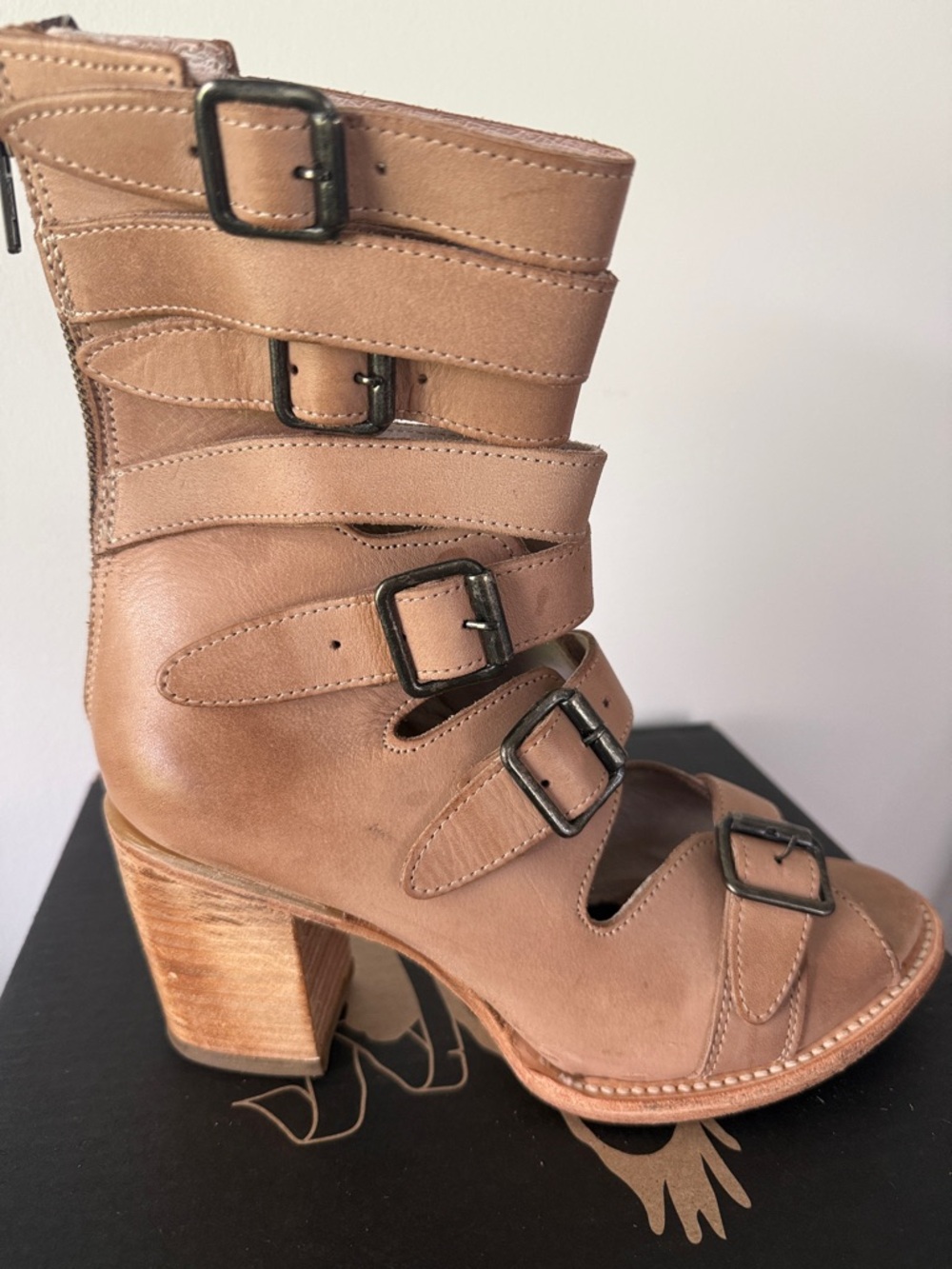 Freebird by Steven Tan Multi-Strap Buckle Gladiator Heels - Picture 5 of 8